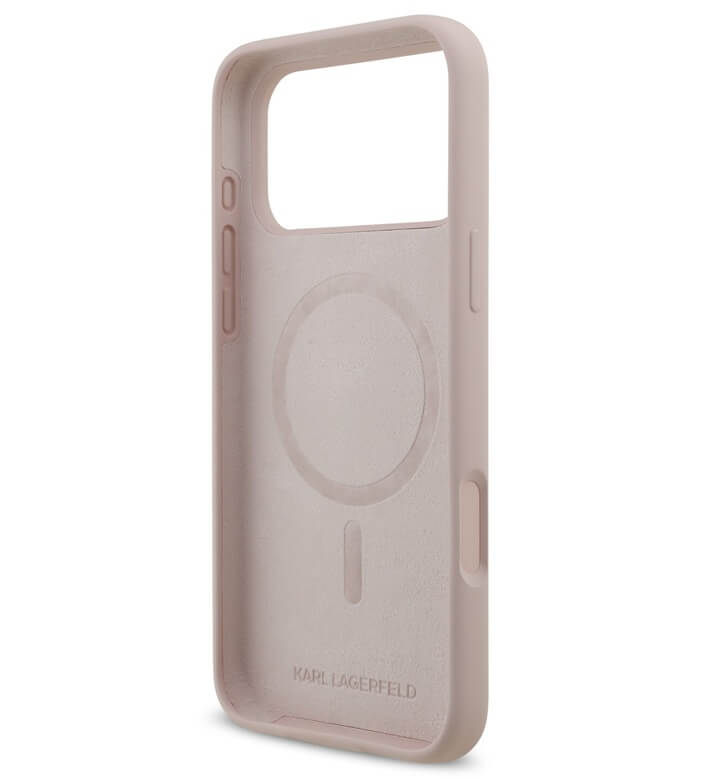 MagSafe Калъф за iPhone 17 Pro Max, Karl Lagerfeld Silicone Karl & Choupette Case, Розов (5)