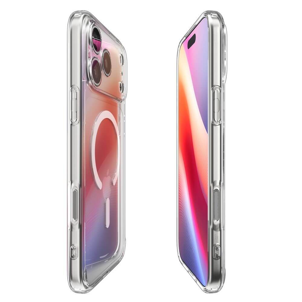 Magsafe Калъф за iPhone 17 Pro, Spigen Ultra Hybrid Case, Бял (3)