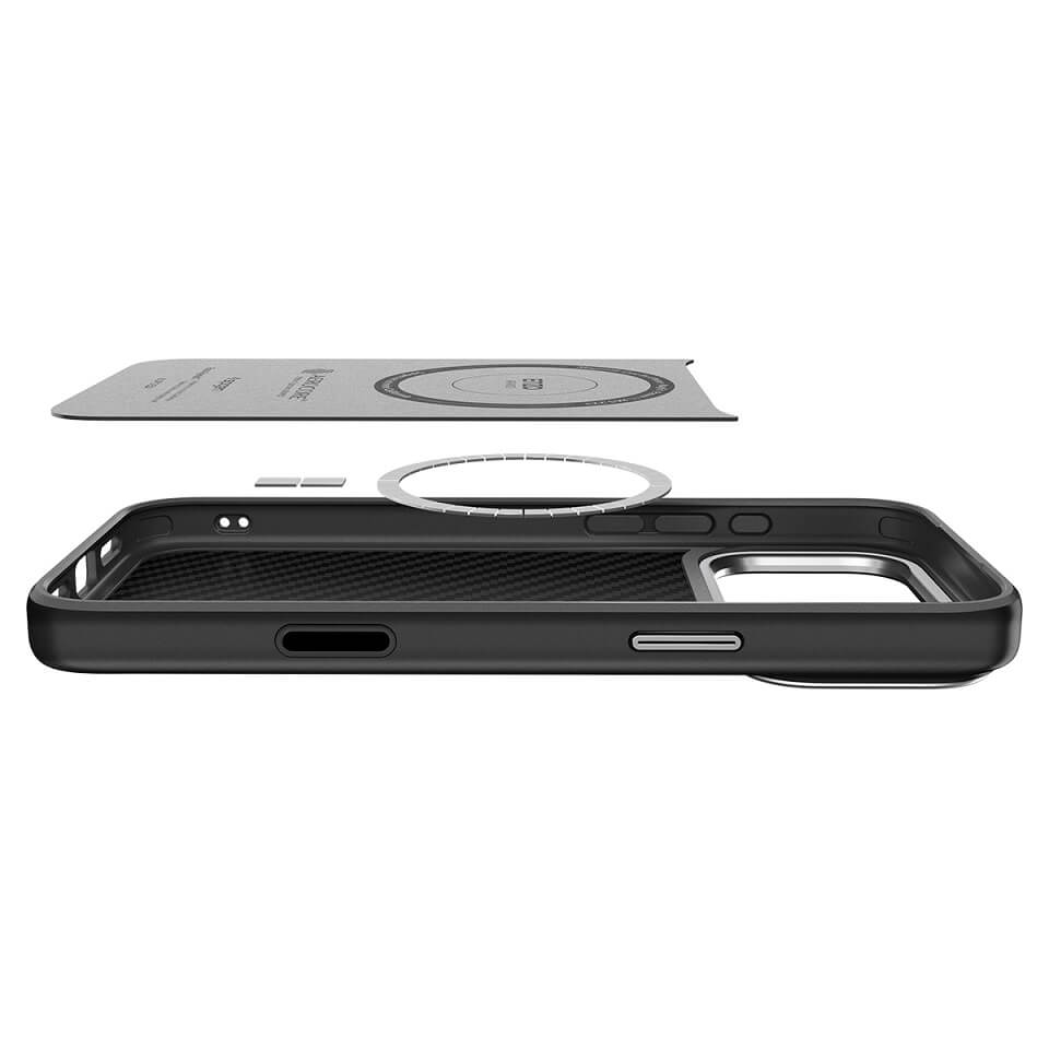 Magsafe Калъф за iPhone 17, Spigen Enzo Aramid T Case S/B, Черен (8)