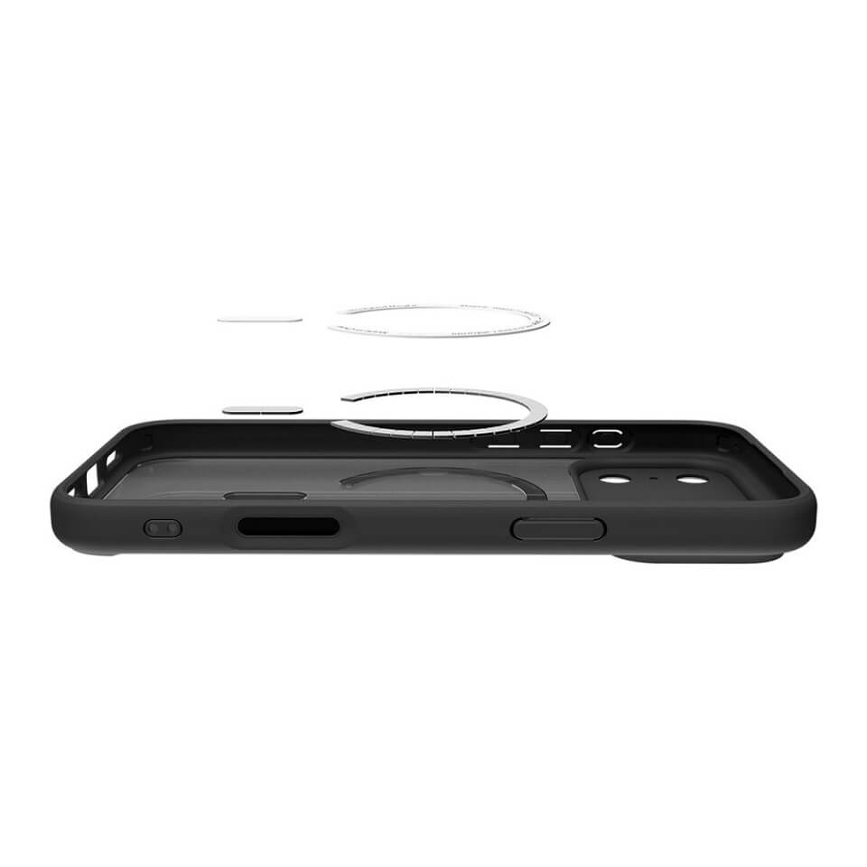 Magsafe Противоударен Калъф за iPhone 17 Pro, Spigen Ultra Hybrid Frost Case, Черен (6)