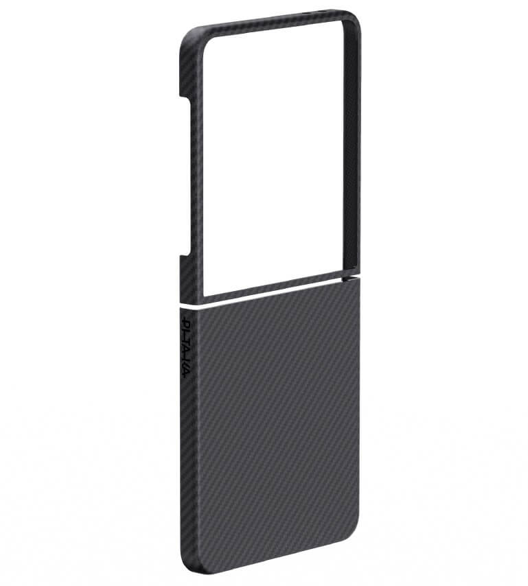 Magsafe Калъф за Samsung Z Flip 7, Pitaka Edge Black-Gray Case, Черен (4)