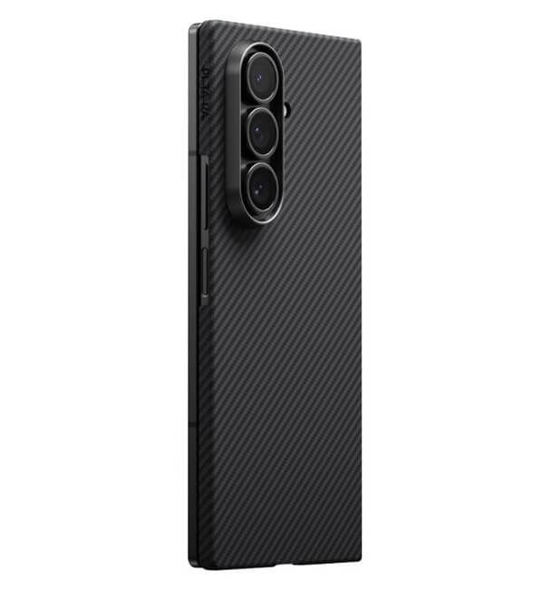 Magsafe Калъф за Samsung Z Fold 7, Pitaka Edge Black-Gray Case, Черен