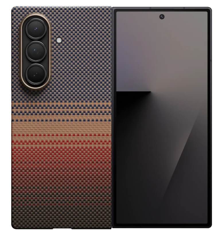 Magsafe Калъф за Samsung Z Fold 7, Pitaka Edge Sunset Case, Кафяв (3)