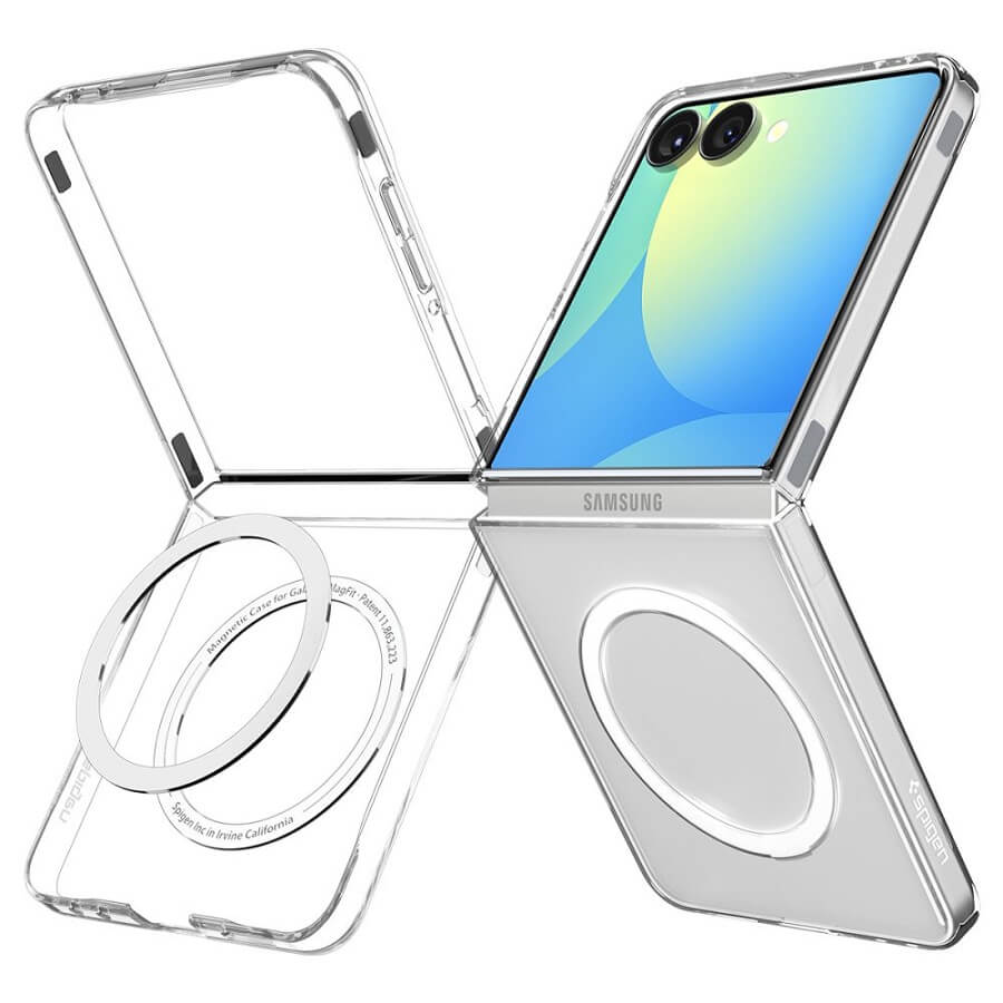 Magsafe Тънък Калъф за Samsung Z Flip 7, Spigen AirSkin Case, Прозрачен (3)