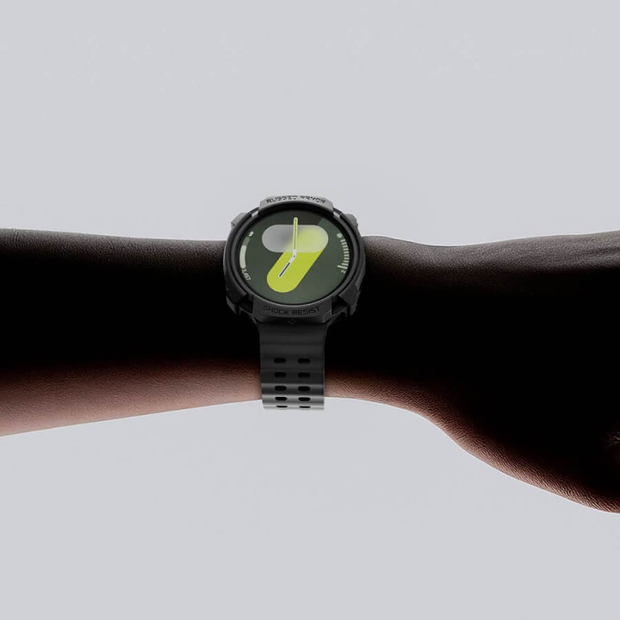 Калъф за Samsung Watch 8 44 mm, Spigen Rugged Armor Case, Черен (11)
