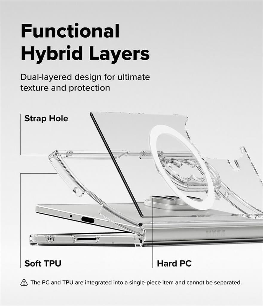 Magsafe Калъф за Samsung Z Fold 7, Ringke Fusion Magnetic Case, Прозрачен (4)