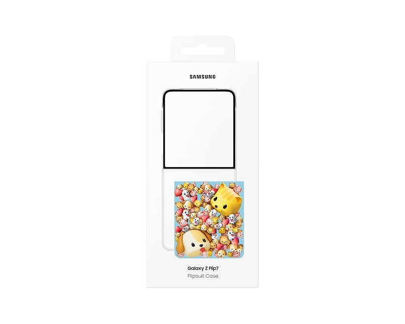 Оригинален Калъф за Samsung Z Flip 7, FlipSuit Case EF-ZF766CTEGWW, Прозрачен (7)