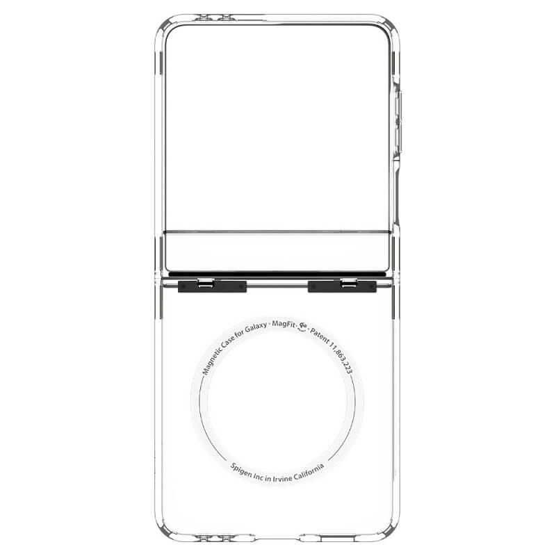 Magsafe Калъф с Предпазител за Samsung Z Flip 7, Spigen Ultra Hybrid Pro MagFit Case, Прозрачен (7)