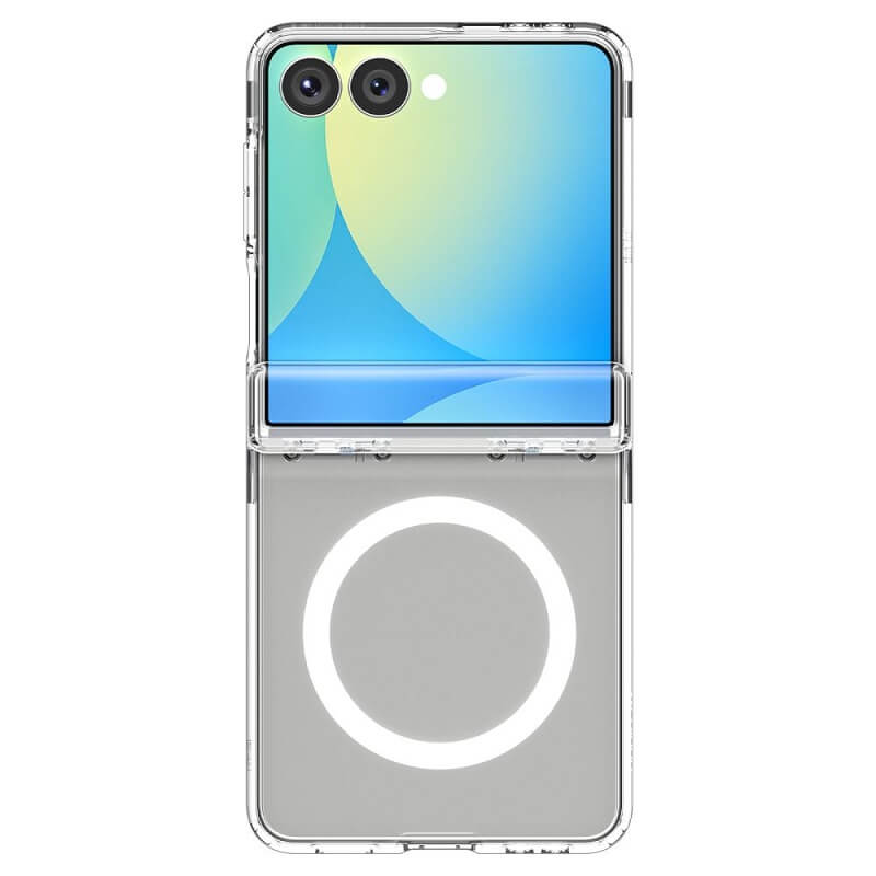 Magsafe Калъф с Предпазител за Samsung Z Flip 7, Spigen Ultra Hybrid Pro MagFit Case, Прозрачен (6)