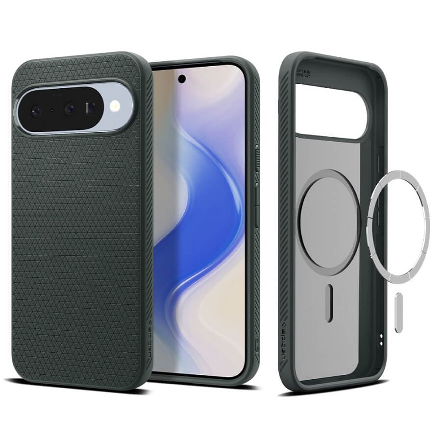 Magsafe Калъф за Google Pixel 10 Pro/ 10, Spigen Liquid Air Case, Зелен (3)