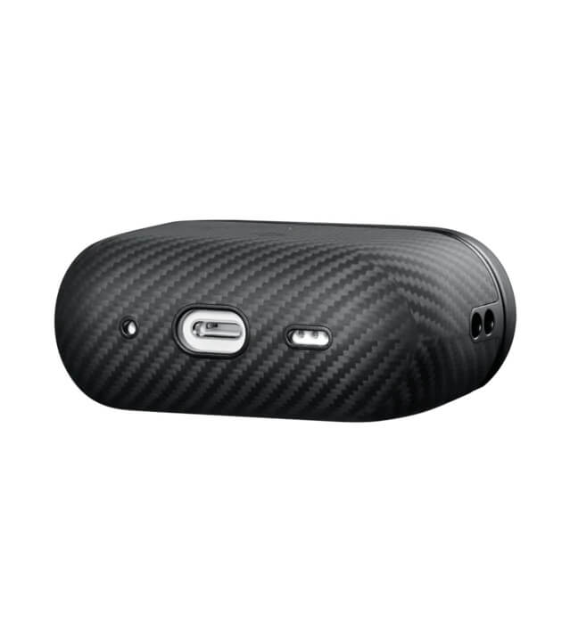 Magsafe Калъф за Apple AirPods Pro/ 2, Pitaka Aramid Fiber Magnetic Black/Gray Case, Черен (4)