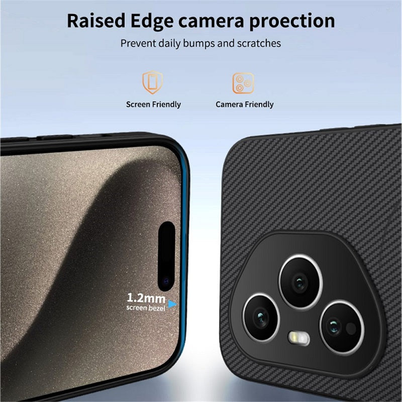 Magsafe Калъф за Honor 400 Pro, Carbon Textured Case, Черен (3)