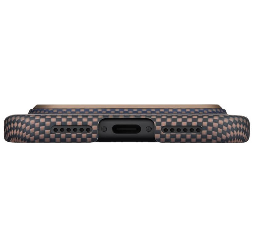 Magsafe Калъф за iPhone 17 Pro, Pitaka Edge Sunset Case, Кафяв (5)