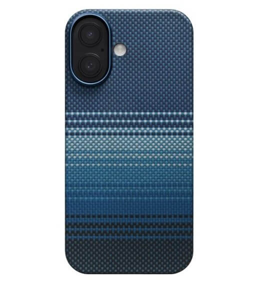 Magsafe Калъф за iPhone 17, Pitaka Edge Moonrise Case, Син (2)