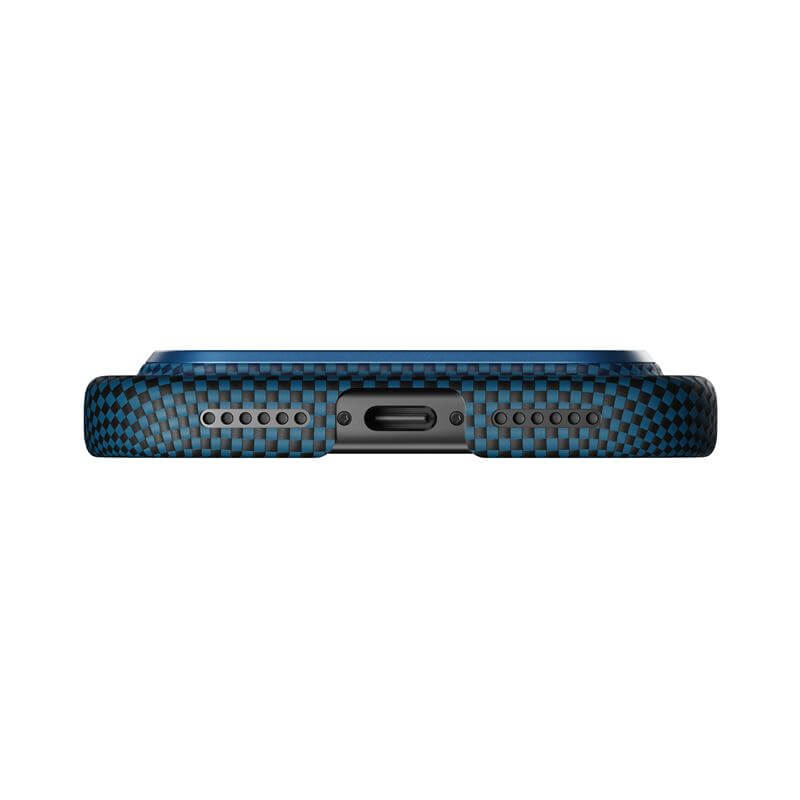 Magsafe Калъф за iPhone 17 Pro Max, Pitaka Edge Moonrise Case, Син (5)