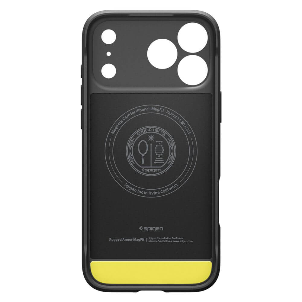 MagSafe Калъф за iPhone 17 Pro, Spigen Rugged Armor Case, Черен (7)