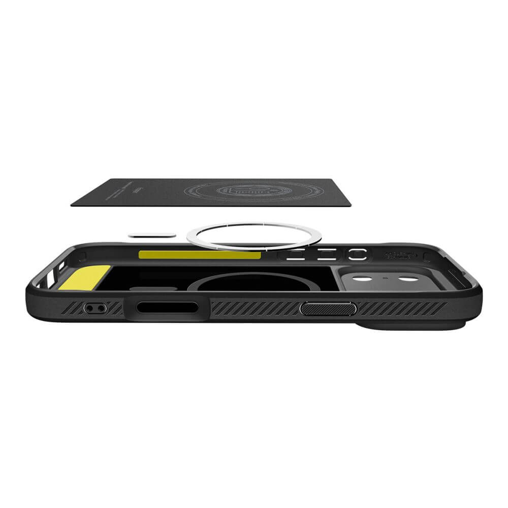 MagSafe Калъф за iPhone 17 Pro Max, Spigen Rugged Armor Case, Черен (6)