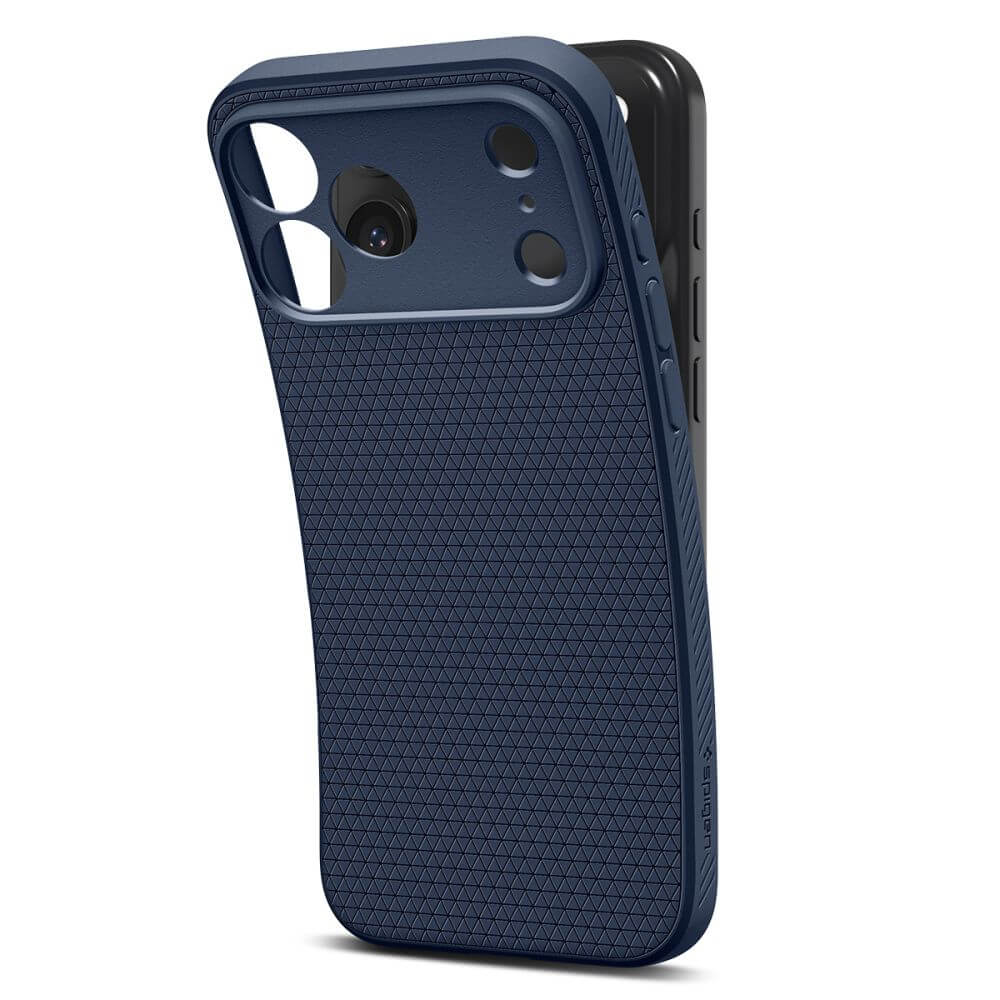 Противоударен Калъф за iPhone 17 Pro Max, Spigen Liquid Air Case, Син (3)