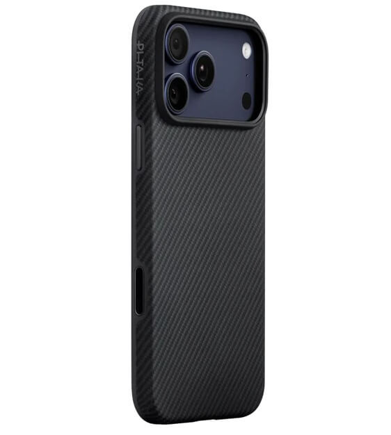 Magsafe Калъф за iPhone 17 Pro, Pitaka Aramid UltraGuard Black-Gray Case, Черен (5)