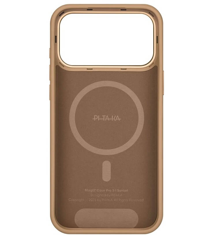 Magsafe Калъф за iPhone 17 Pro Max, Pitaka Aramid UltraGuard Sunset Case, Кафяв (6)