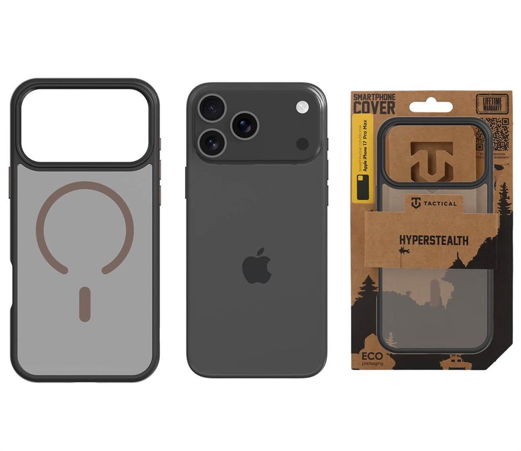 Magsafe Калъф за iPhone 17 Pro, Tactical MagForce HyperStelth 2.0 Case, Черен (3)