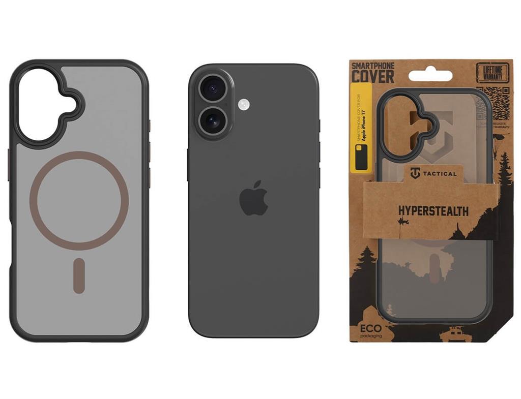 Magsafe Калъф за iPhone 17, Tactical MagForce HyperStelth 2.0 Case, Черен (3)