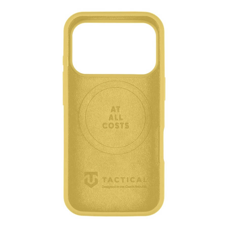 Magsafe Силиконов Калъф за iPhone 17 Pro, Tactical MagForce Velvet Smoothie Case, Жълт (3)
