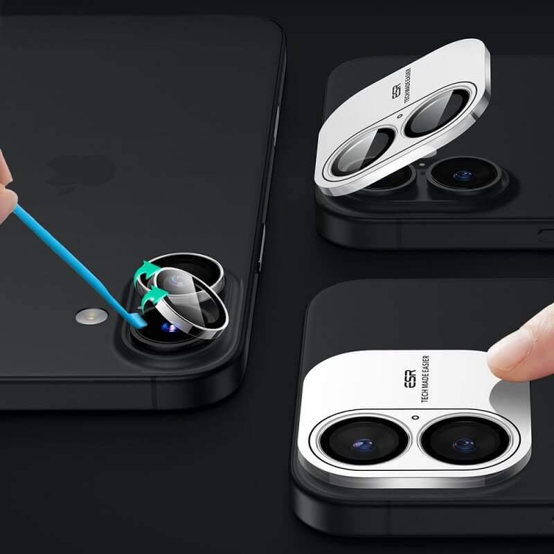 Протектор за Камерата на iPhone 17, ESR Armorite Camera Ring Glass, Прозрачен (5)