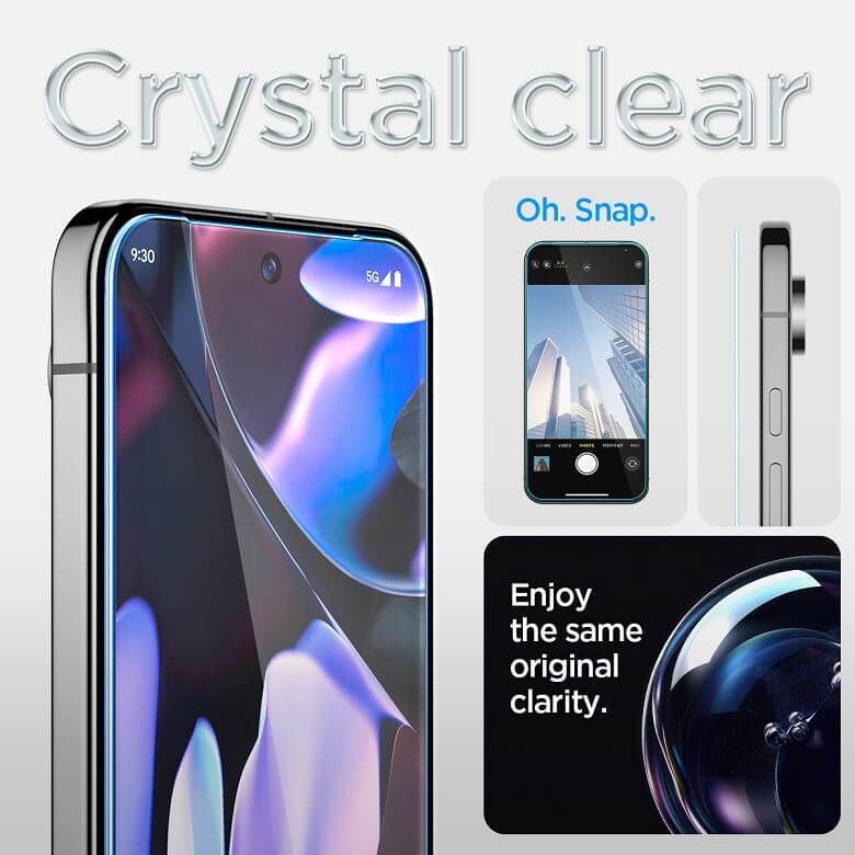 Стъклен Протектор за Google Pixel 10 Pro/ 10, Spigen EZ Fit Glass 2бр., Прозрачен (8)