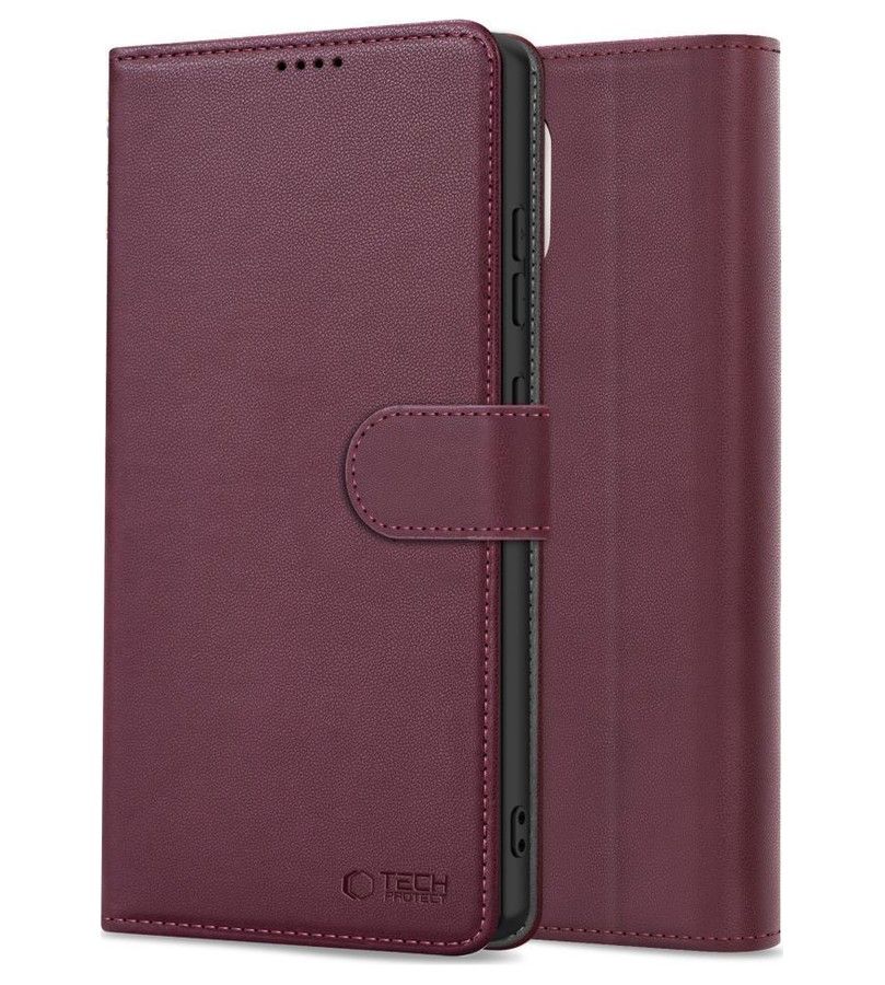 Кожен Калъф с Джобове за Xiaomi Redmi Note 15 Pro 5G, Tech-Protect Wallet Book Case, Лилав (3)