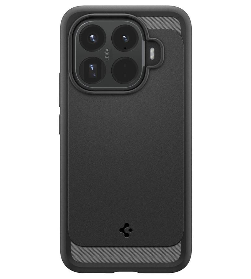 Противоударен Калъф за Xiaomi 15T Pro, Spigen Rugged Armor Case, Черен (2)