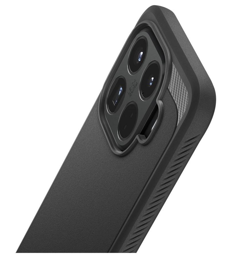 Противоударен Калъф за Xiaomi 15T Pro, Spigen Rugged Armor Case, Черен (11)