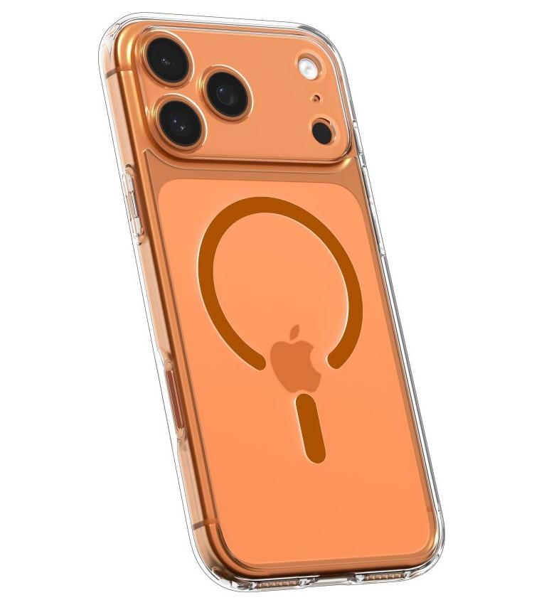 Magsafe Калъф за iPhone 17 Pro, Spigen Ultra Hybrid Magfit Case, Оранжев (5)
