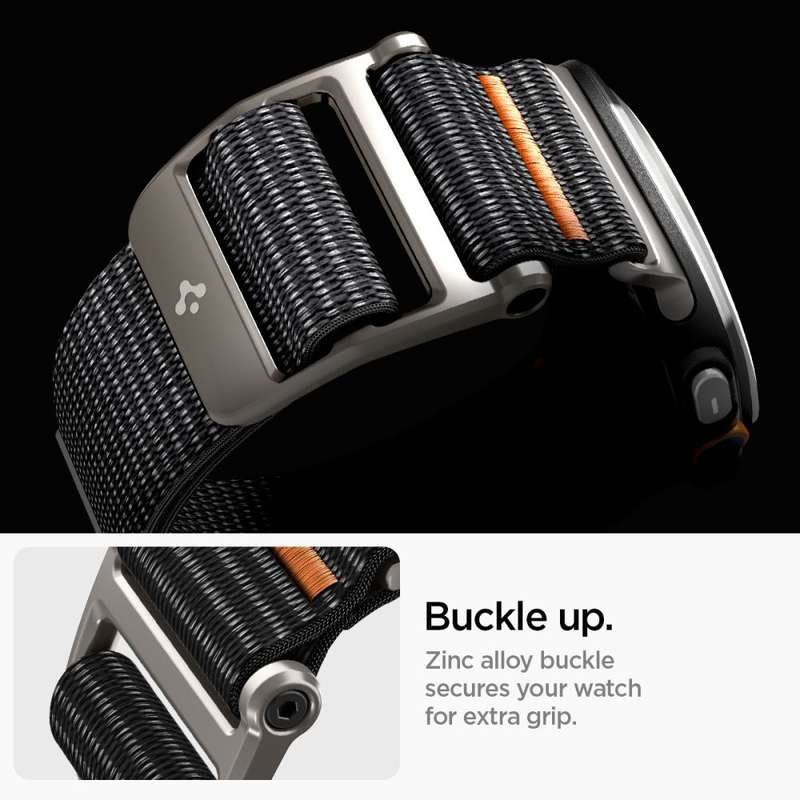 Текстилна Каишка за Samsung Watch Ultra 47mm, Spigen DuraPro Flex Band, Черен (9)