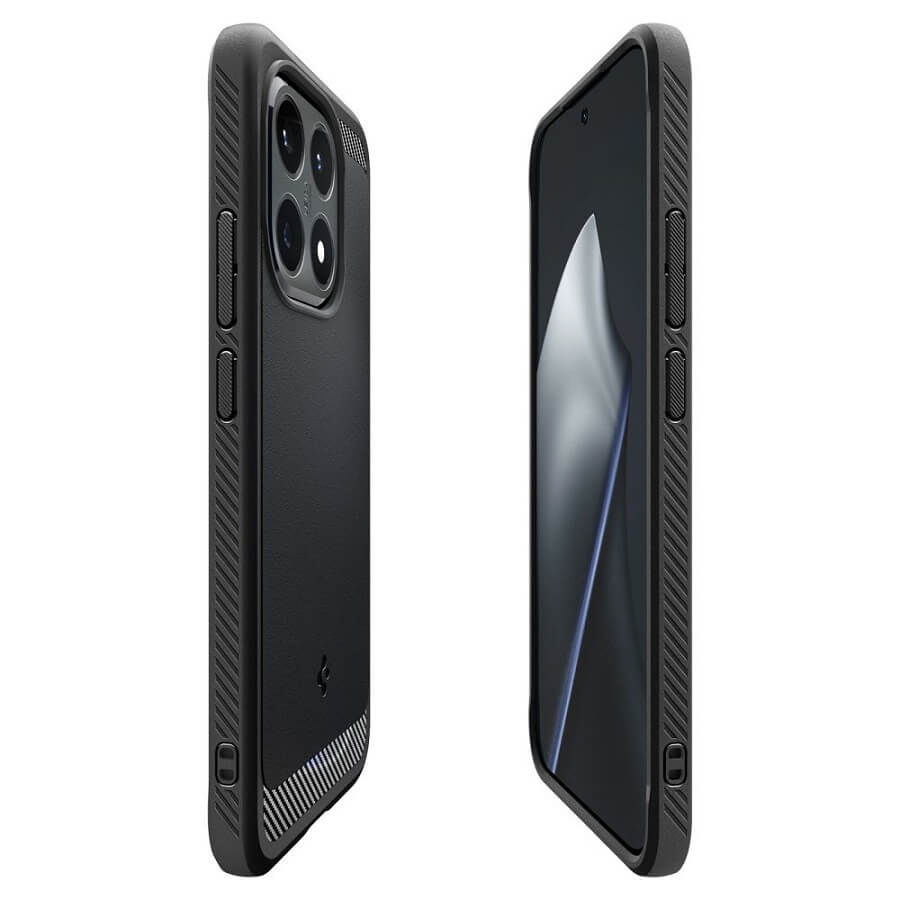 Противоударен Калъф за Xiaomi 15T, Spigen Rugged Armor Case, Черен (4)