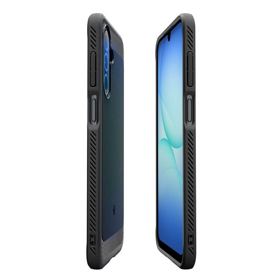 Противоударен Силиконов Калъф за Samsung A17, Spigen Rugged Armor Case, Черен (6)