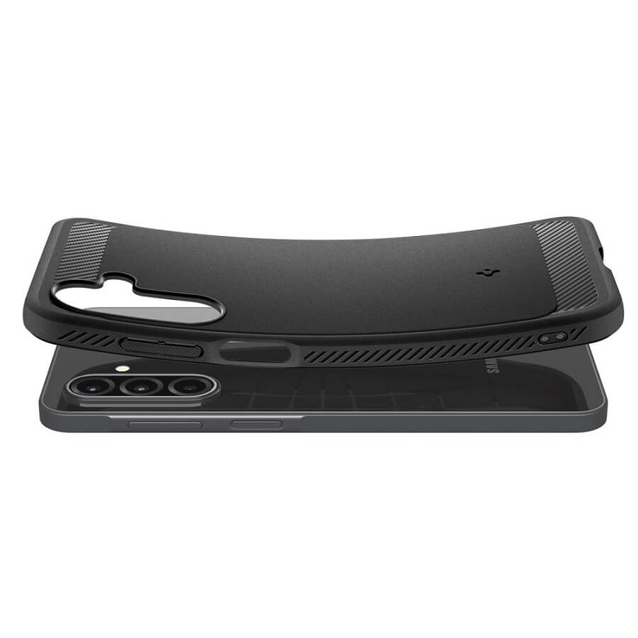 Противоударен Силиконов Калъф за Samsung A17, Spigen Rugged Armor Case, Черен (9)