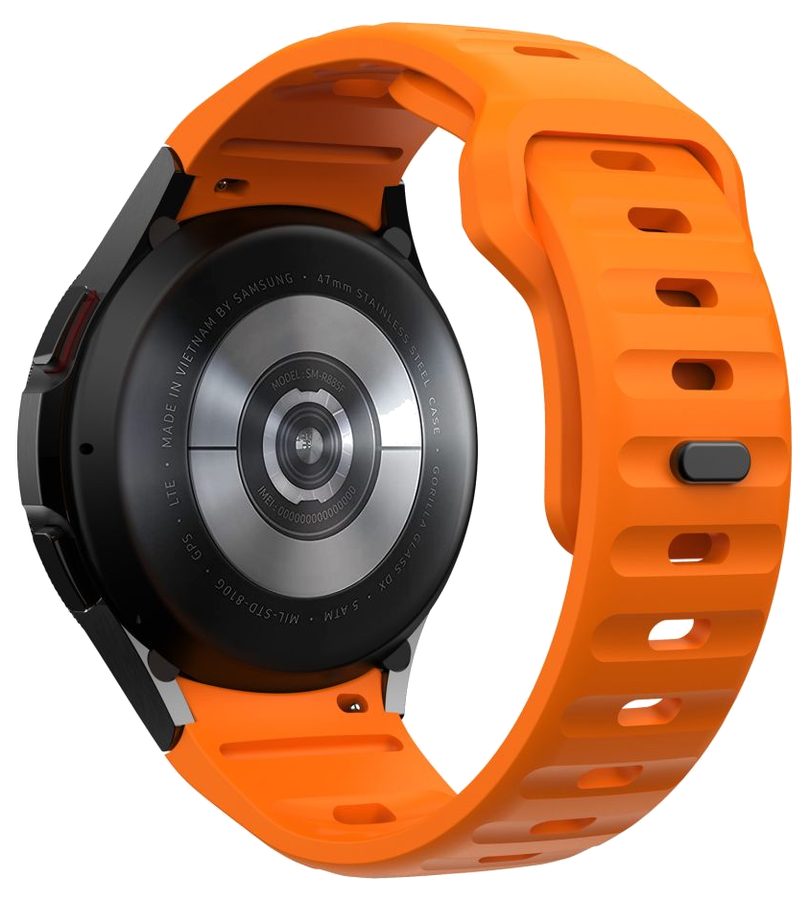 Силиконова Каишка за Samsung Watch 4/ 5/ 6/ 7/ FE, Tech-Protect Silicone Line Band, Оранжев (2)