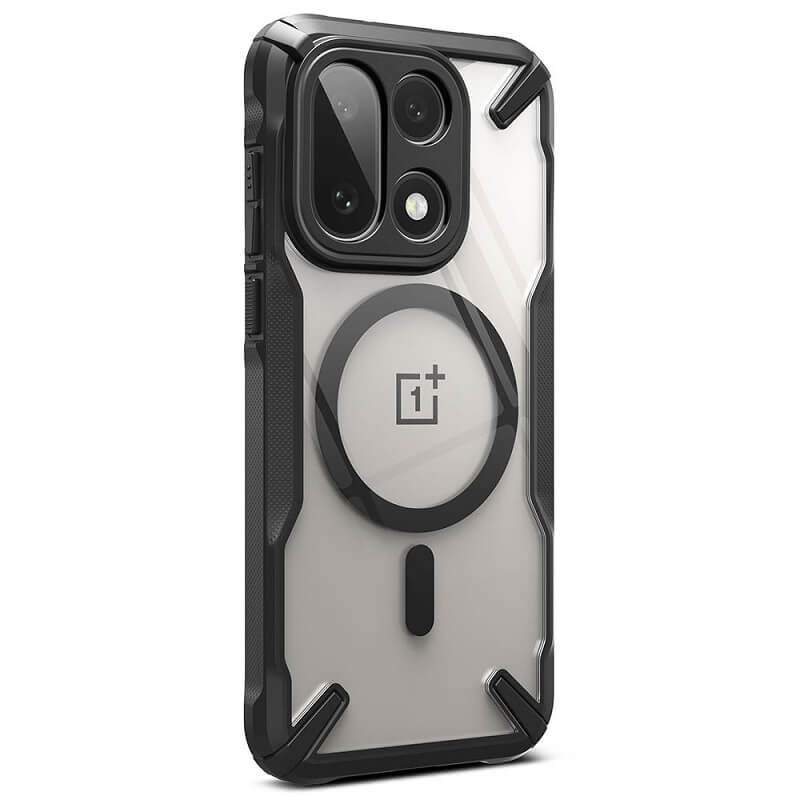 Magsafe Калъф за OnePlus 15, Ringke Fusion X Magnetic, Черен (4)
