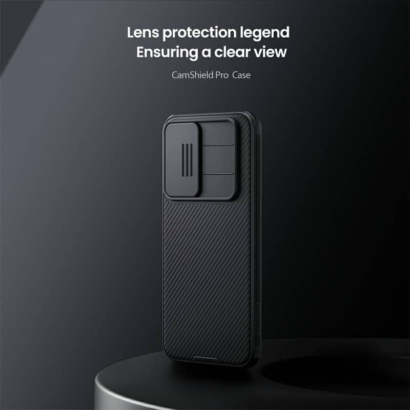Калъф с Плъзгач за Камера за Samsung A17, Nillkin CamShield Pro Case, Черен (6)