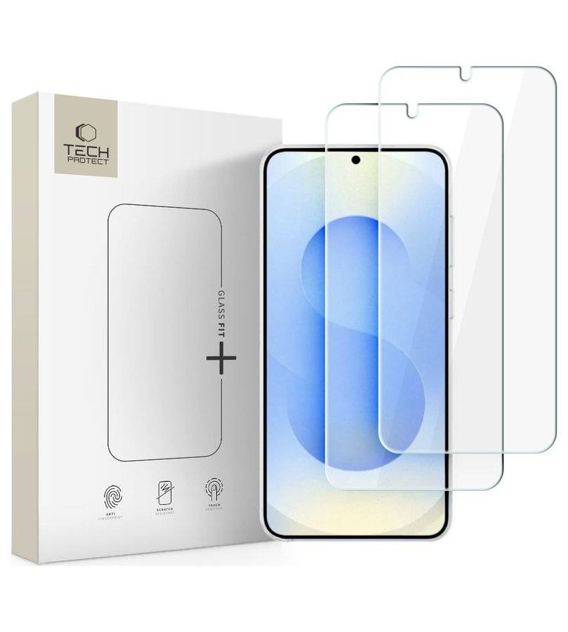 Стъклен Протектор за Samsung S26 Plus, Tech-Protect Fit+ Glass 2бр., Прозрачен