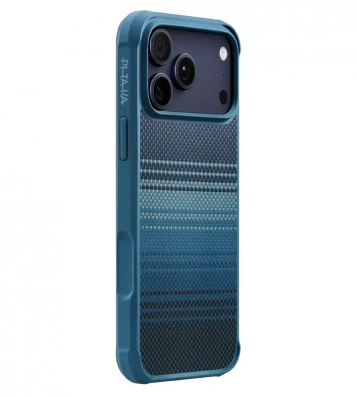 Magsafe Калъф за iPhone 17 Pro, Pitaka Aramid ProGuard Moonrise Case, Син