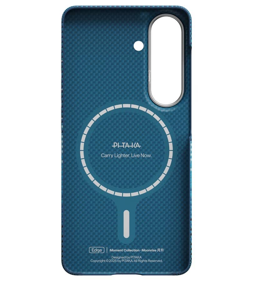 Magsafe Калъф за Samsung S26 Plus, Pitaka Edge Case Moonrise, Син (2)