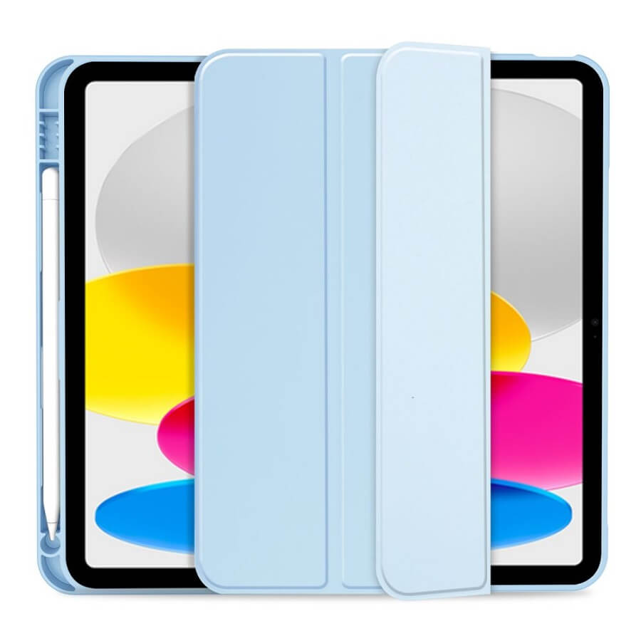 Защитен Калъф за Калъф за iPad 11th 2025 A16/ 10th 2022, Tech-Protect Trifold Slim Pen Case, Син (2)