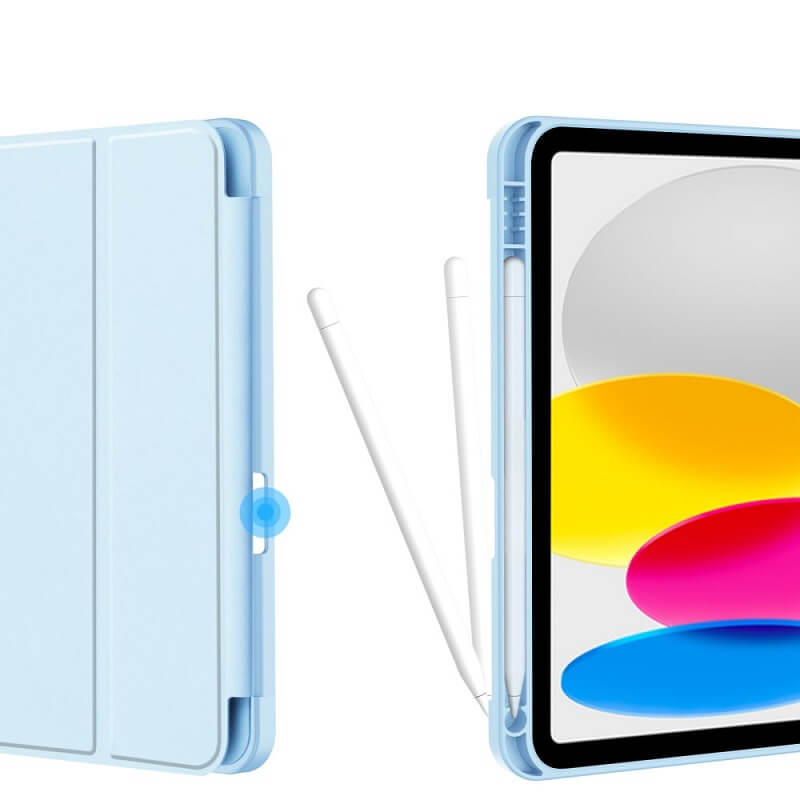 Защитен Калъф за Калъф за iPad 11th 2025 A16/ 10th 2022, Tech-Protect Trifold Slim Pen Case, Син (6)