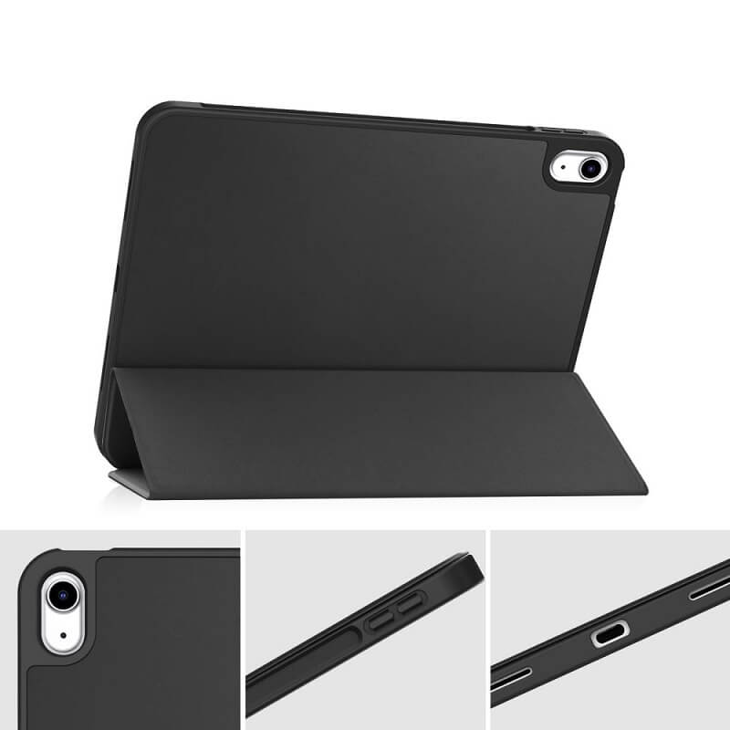 Защитен Калъф за Калъф за iPad 11th 2025 A16/ 10th 2022, Tech-Protect Trifold Slim Pen Case, Черен (5)