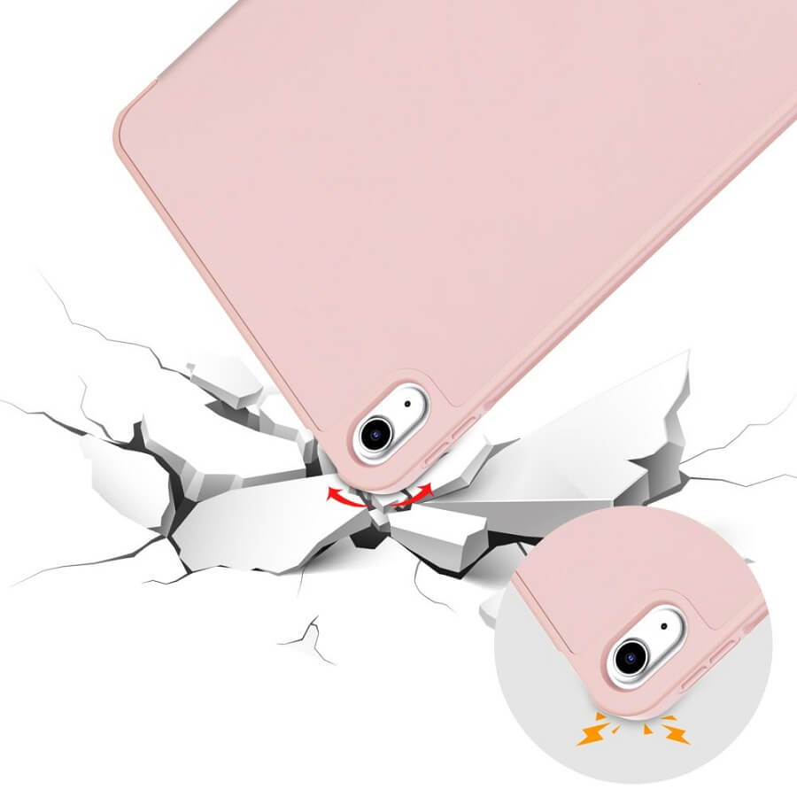 Защитен Калъф за Калъф за iPad 11th 2025 A16/ 10th 2022, Tech-Protect Trifold Slim Pen Case, Розов (7)