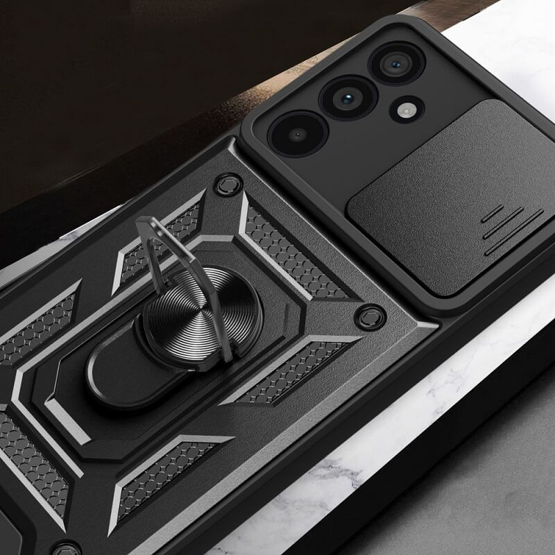 Калъф с Предпазител за Камера и Стойка за Samsung A26, Tech-Protect CamShield Pro Case, Черен (5)