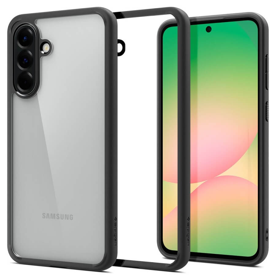 Противоударен Хибриден Калъф за Samsung A56, Spigen Ultra Hybrid Case, Черен (5)