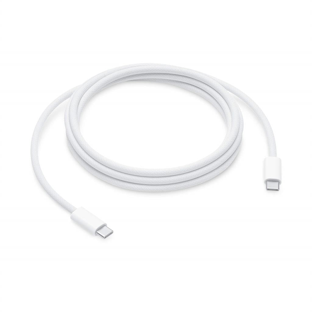 Оригинален Кабел Apple USB-C to USB-C 240W Woven MU2G3ZM/A 2m, Бял (Bulk)
